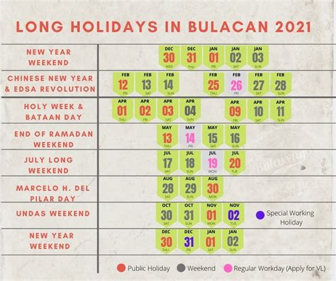 bulacan list of holidays